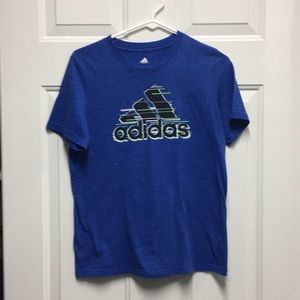 Boys Blue Adidas T-Shirt
